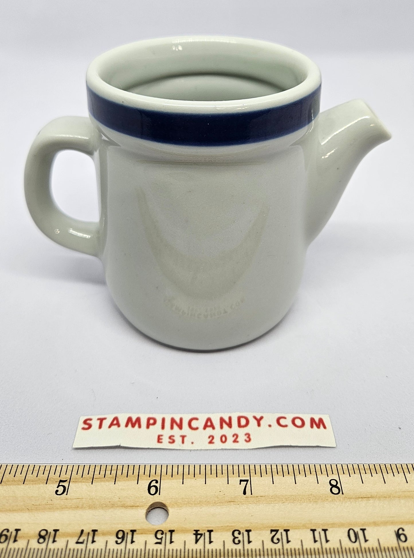 Blue Monterrey Stoneware Creamer Pitcher