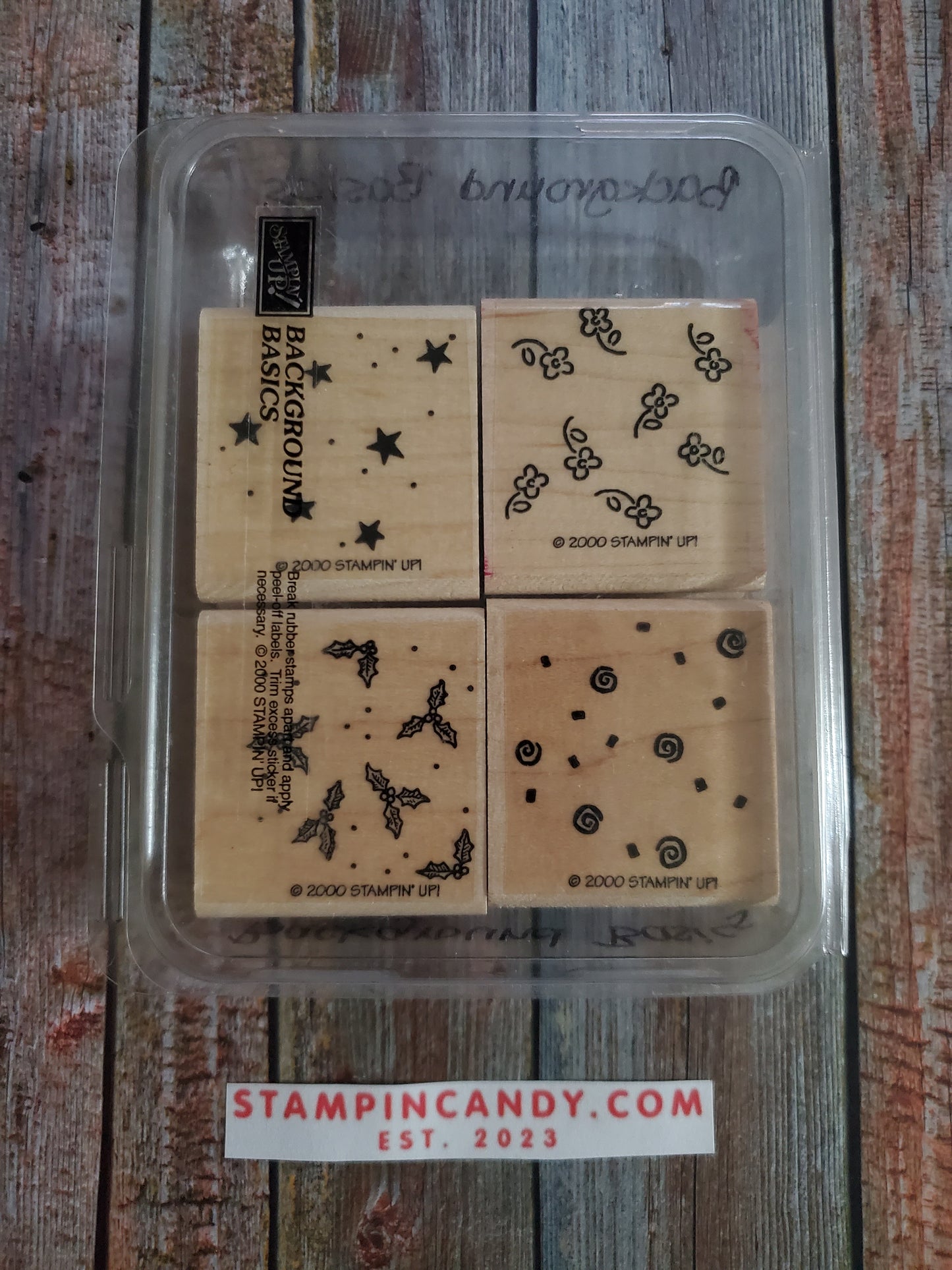 Stampin' UP! "Background Basics" Stamp Set (Wood Block)