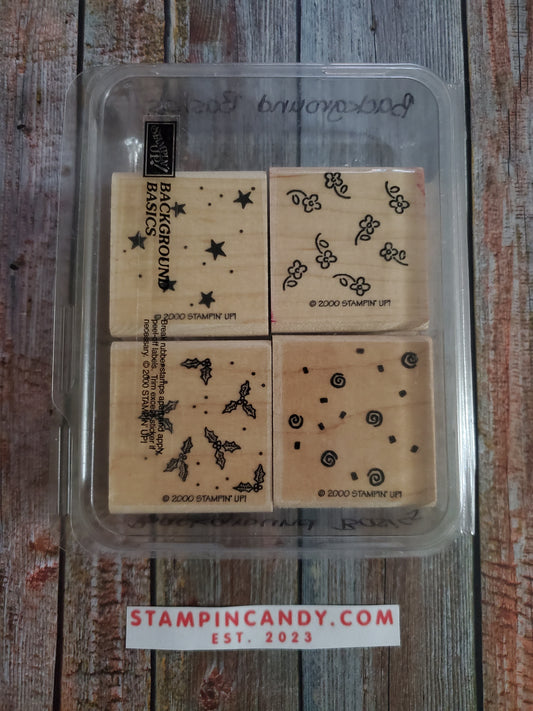 Stampin' UP! "Background Basics" Stamp Set (Wood Block)