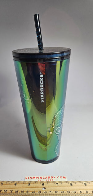 Starbucks 2022 - 16 oz Iridescent Mermaid/Siren Green Holographic Tumbler
