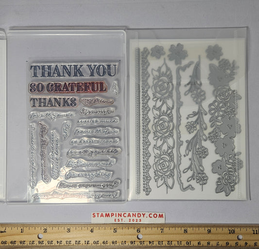 Stampin Up - Ornate Thanks w/ Ornate Borders Dies