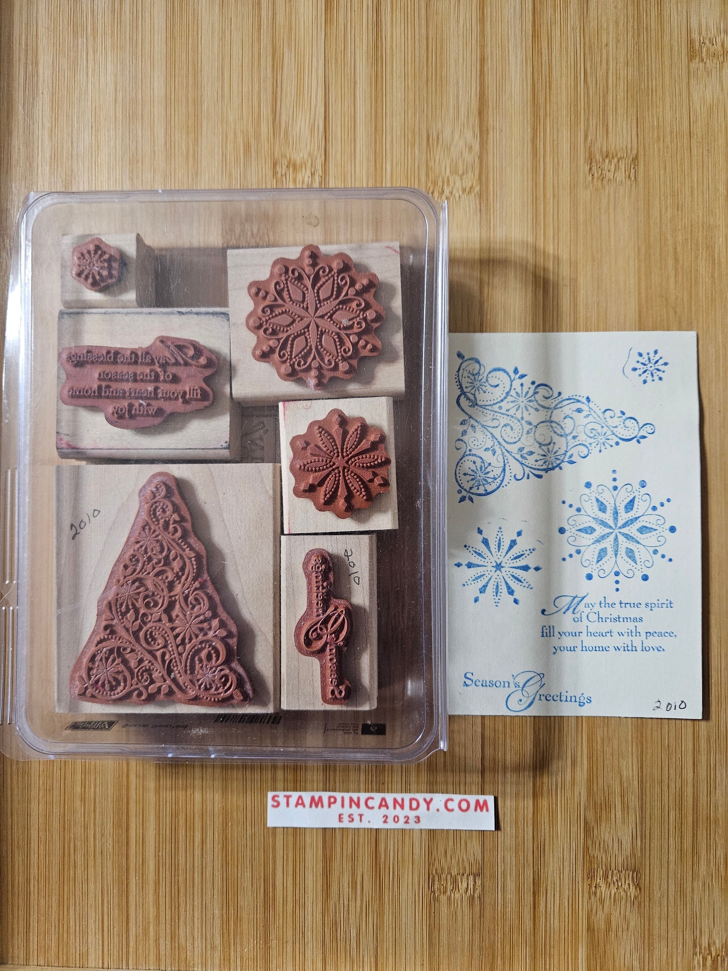 Stampin' UP! "Snow Swirled" Stamp Set (Wood Block)