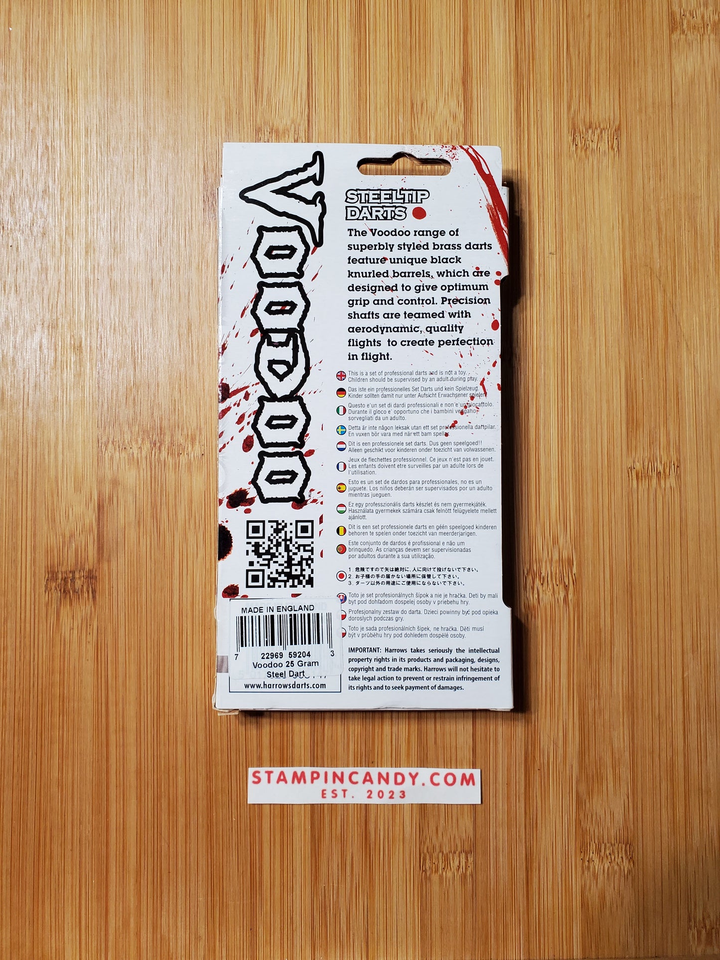 Voodoo 25 Gram Darts - Steeltip Harrows