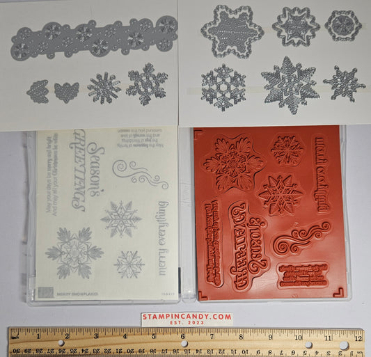 Stampin Up - Merry Snowflakes w/ Stitched Snowflakes Dies
