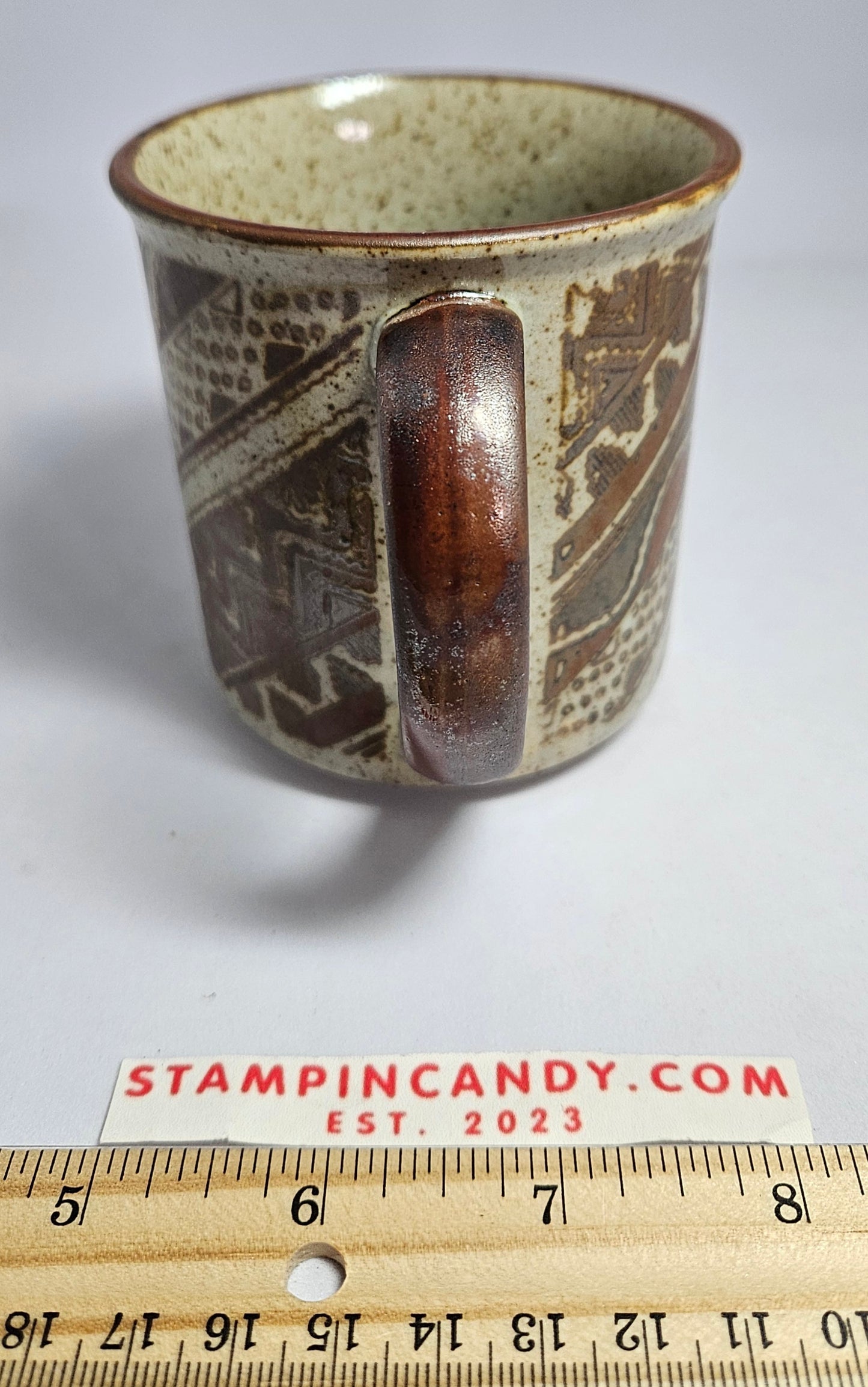 Vintage Japanese Brown Stoneware Mug