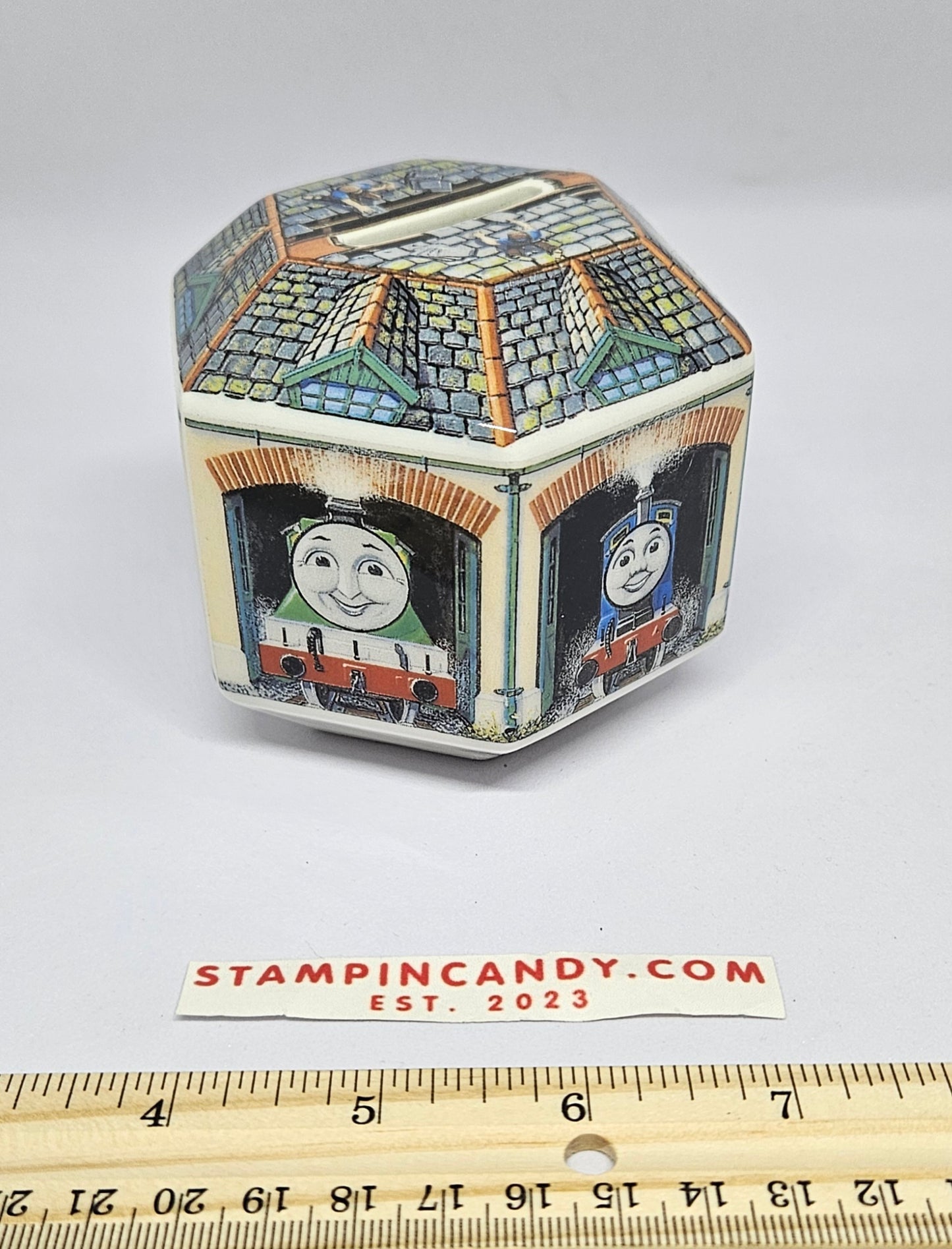 Thomas The Tank Engine Piggy Bank - 1992 Wedgewood - Made in England *NO CORK*