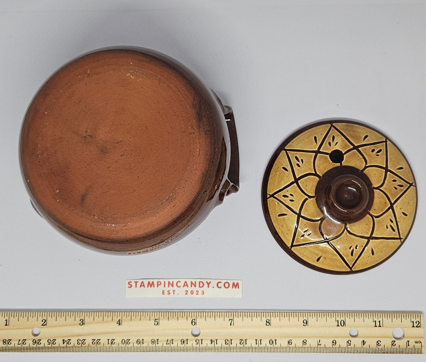 2 Clay Pottery/Stoneware Casserole/Hotpot Dishes