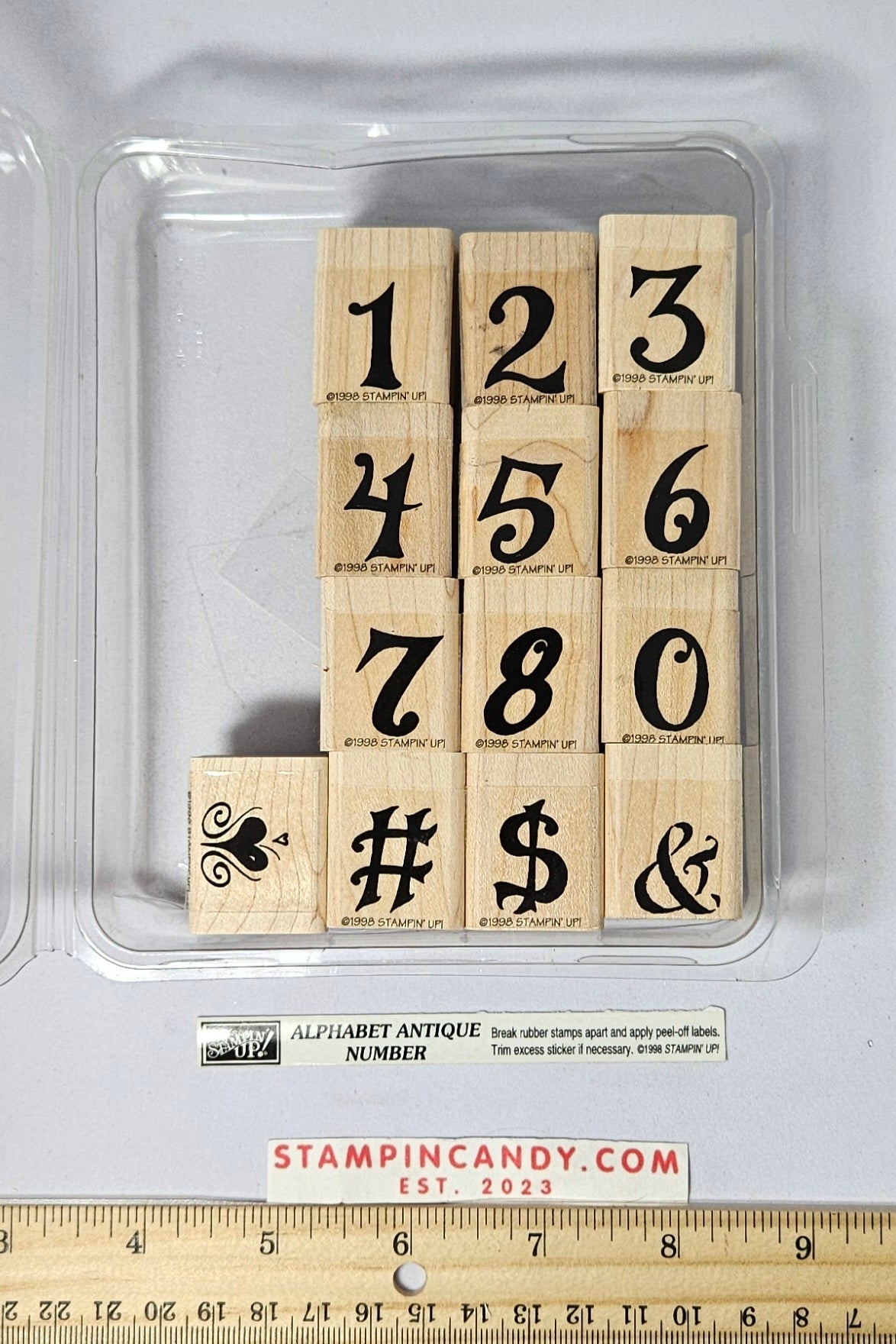 Stampin Up - Alphabet Antique Number