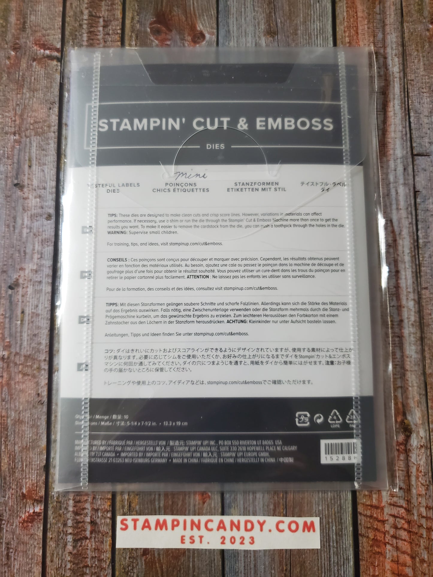 Stampin' UP! "Tasteful Touches" Stamp Set with "Tasteful Labels" Dies