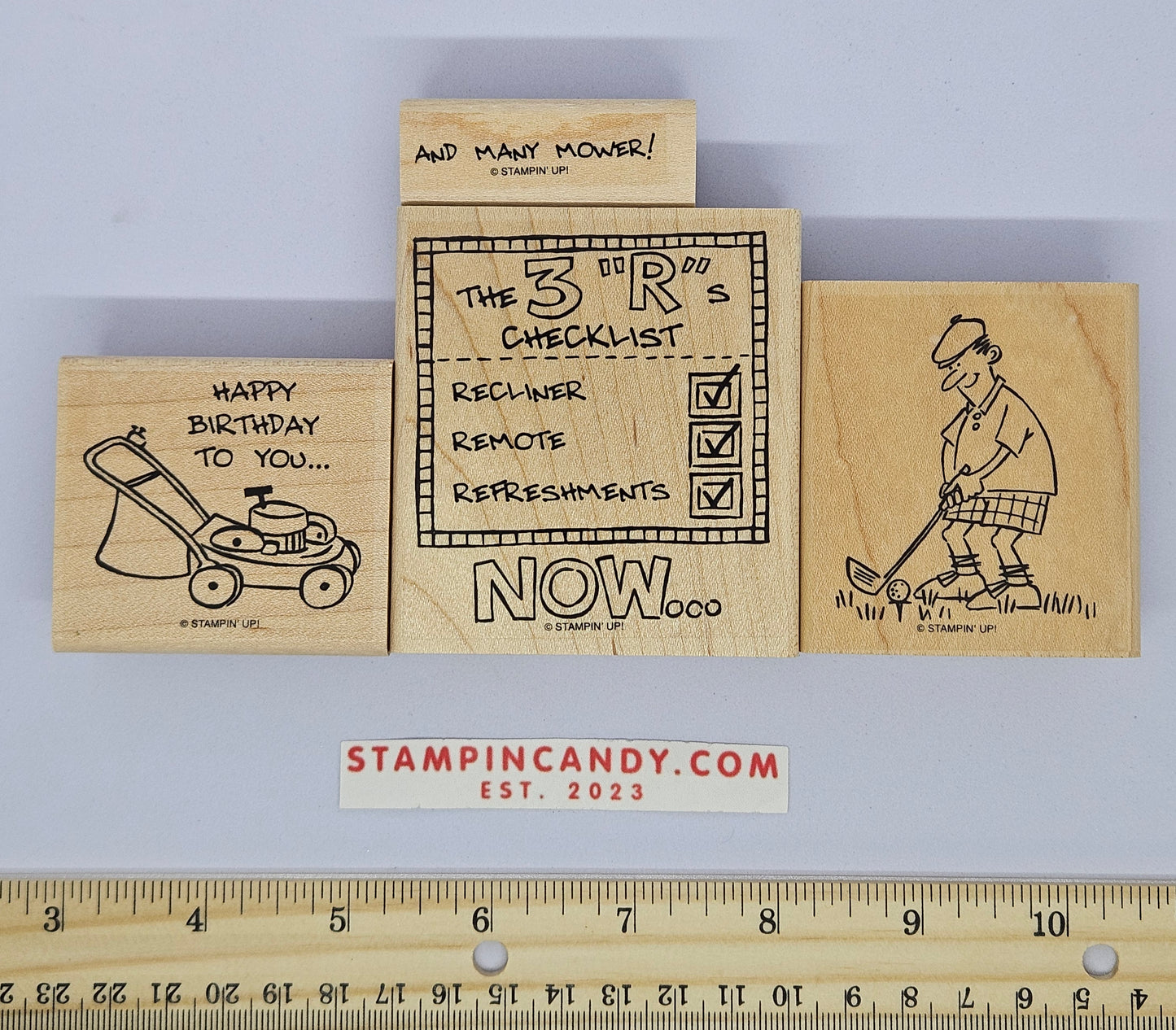 Stampin Up - Dad Mower Golf Themed Stamps