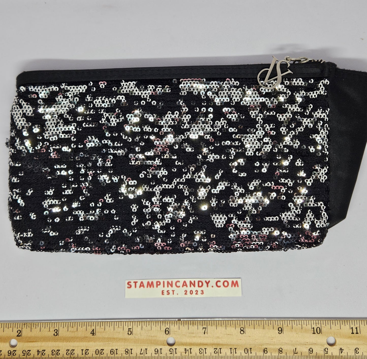 Victoria's Secret - Black Clutch with Silver Sequins