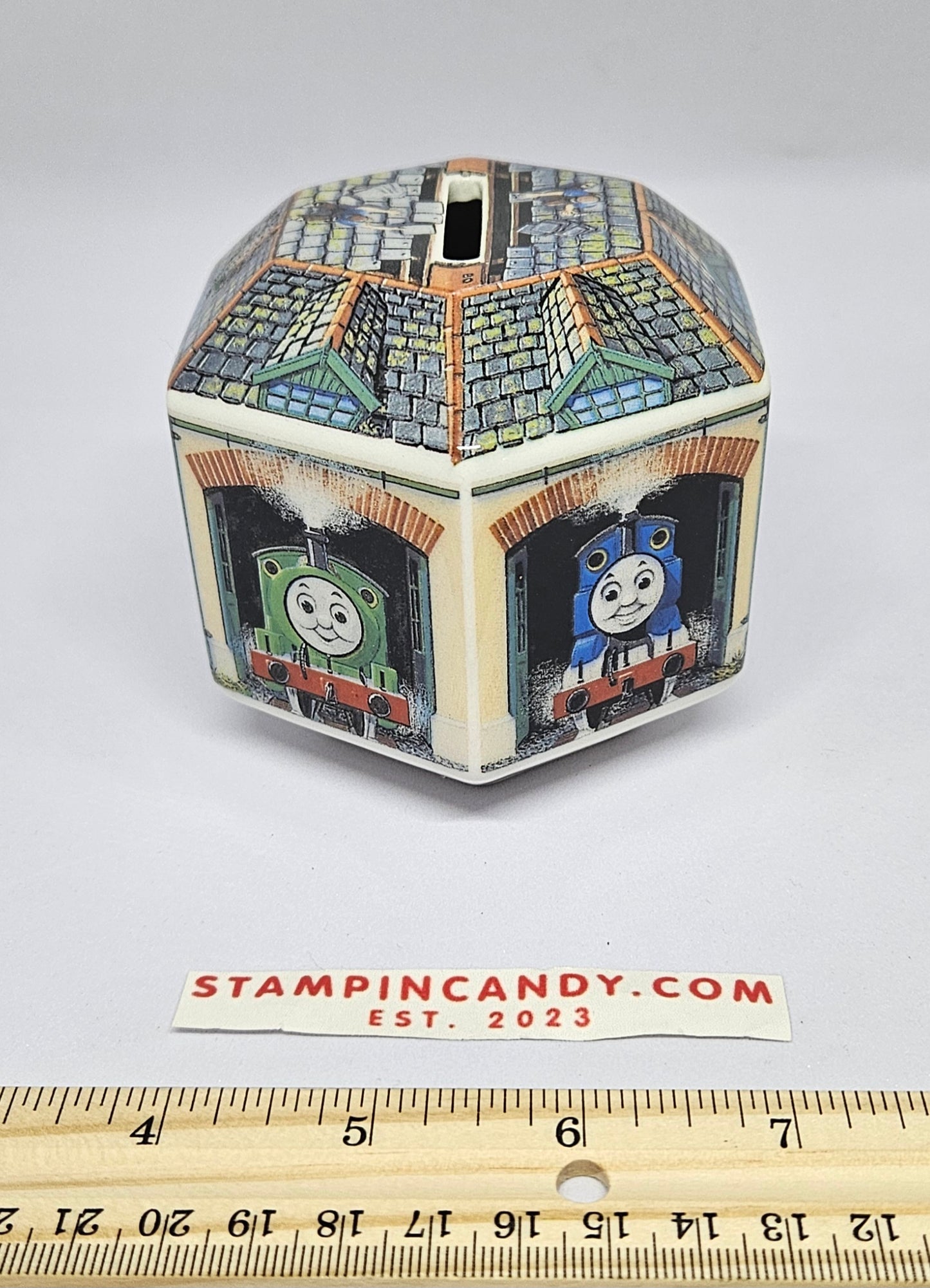 Thomas The Tank Engine Piggy Bank - 1992 Wedgewood - Made in England *NO CORK*