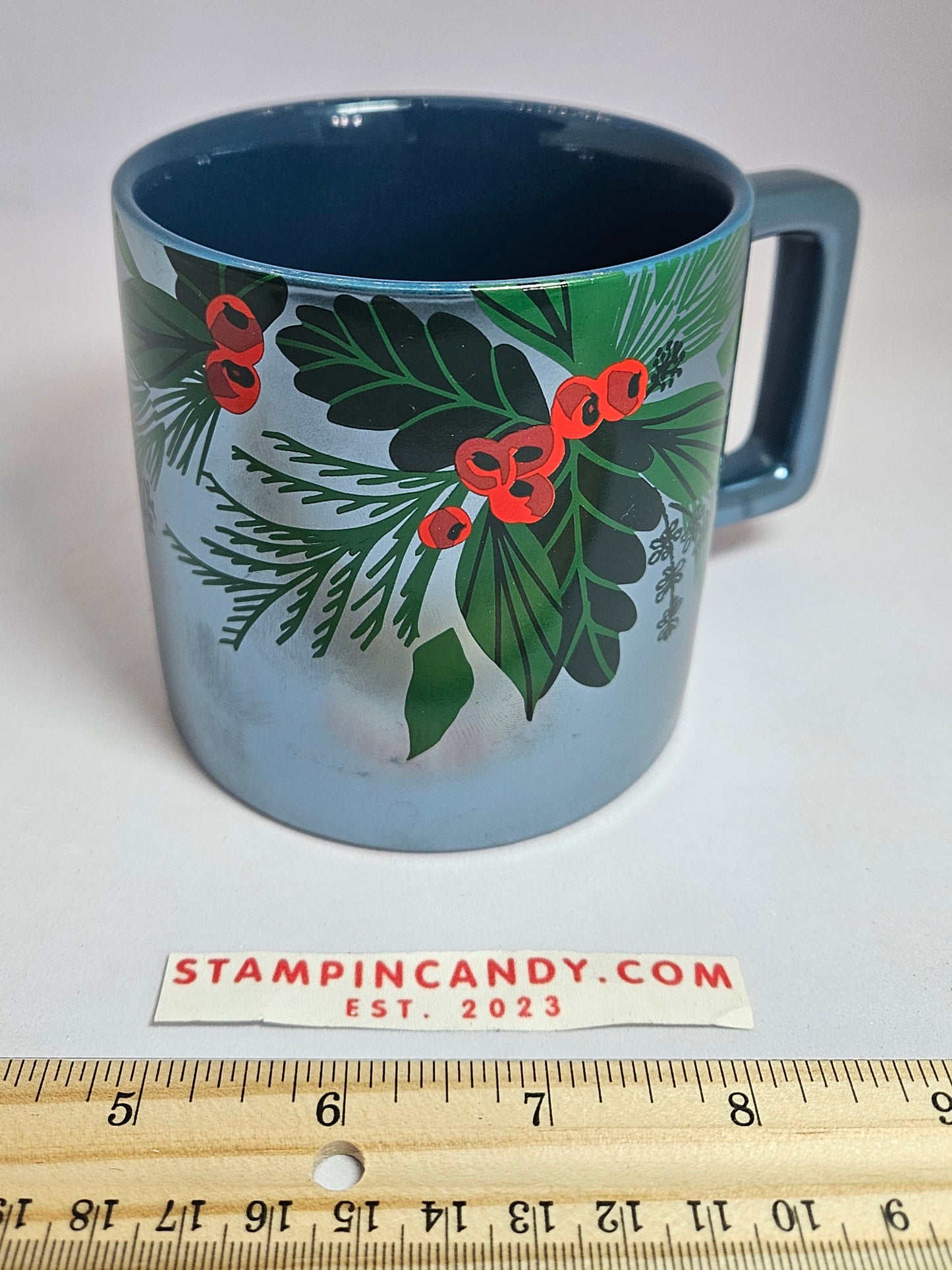 Starbucks - 2021 14oz Holly Berry/Blue Christmas Mug