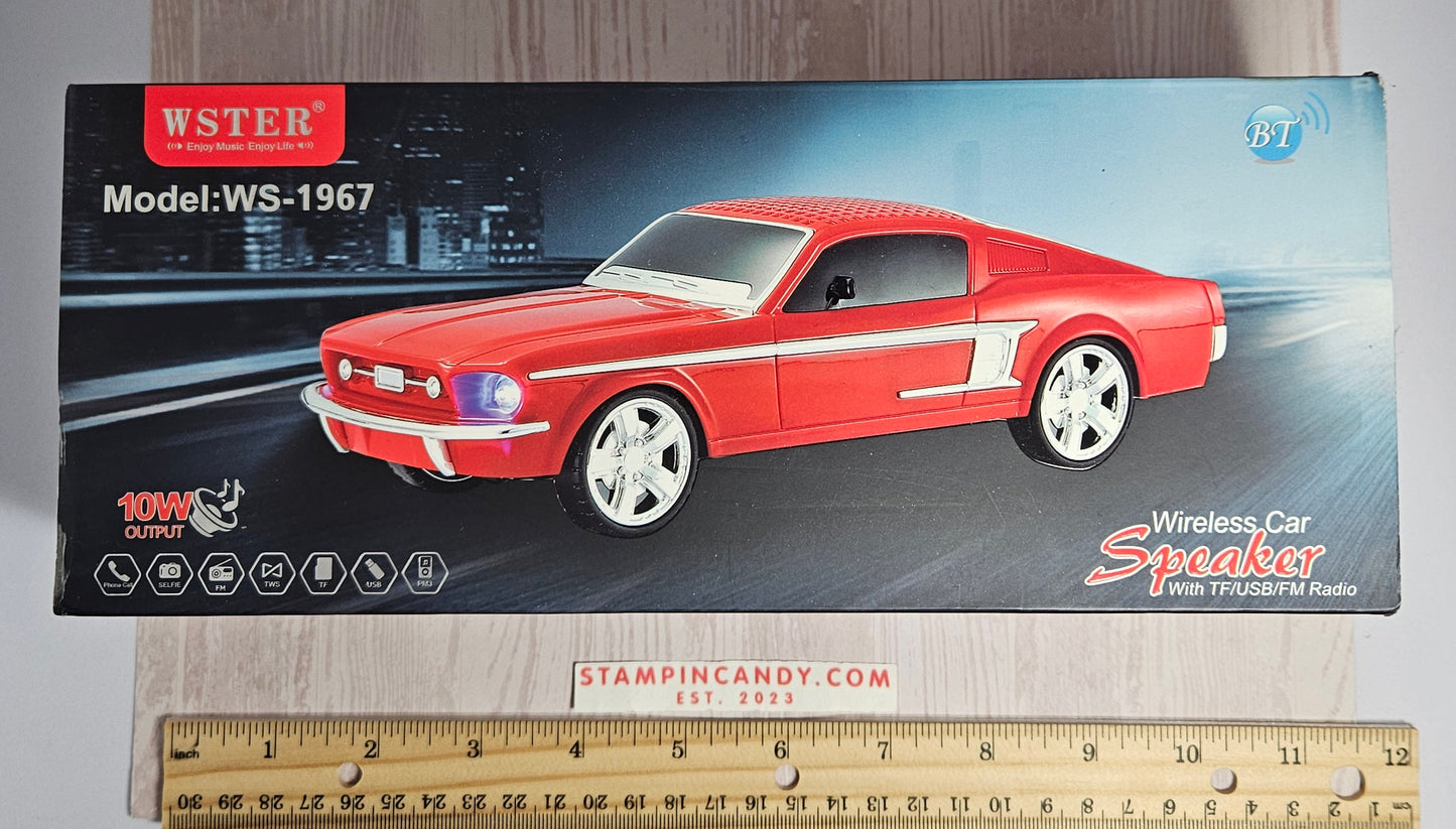 WSTER 1967 Dark Blue Mustang Wireless BT Speaker/Model Display