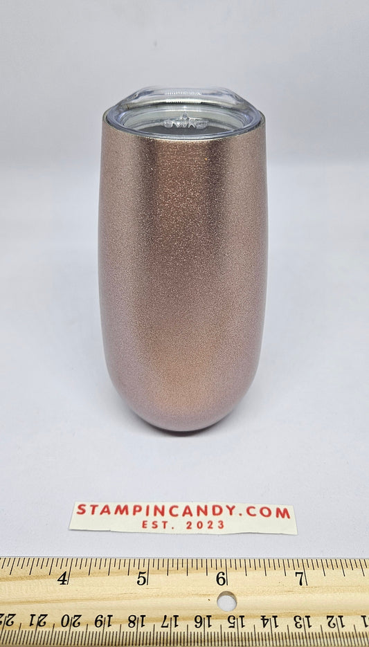 Swig - Rose Pink Glitter Stemless Champagne Tumbler