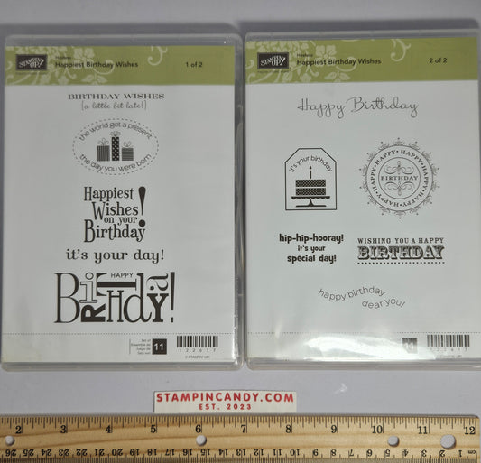 Stampin Up - Happiest Birthday Wishes 1 + 2