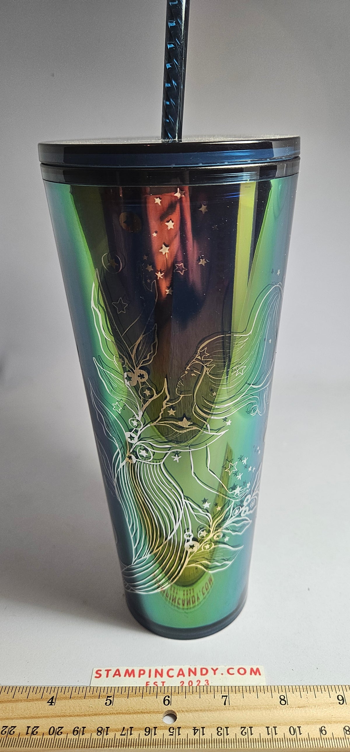 Starbucks 2022 - 16 oz Iridescent Mermaid/Siren Green Holographic Tumbler