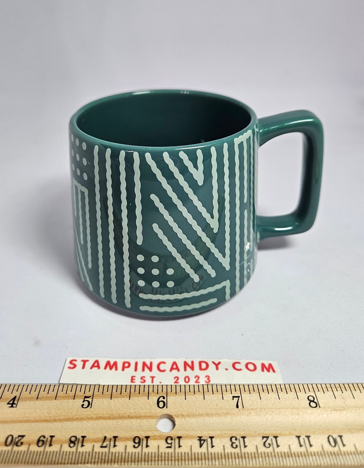 Starbucks Reserve - Green Woven Basketweave Pattern 2022 Small 8 oz Mug