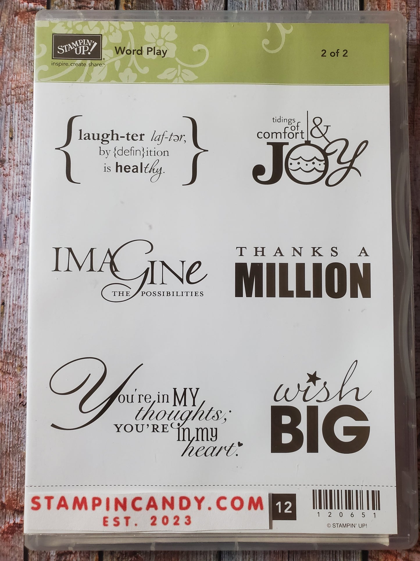 Stampin' UP! "Word Play" Stamp Set (1+2 of 2)