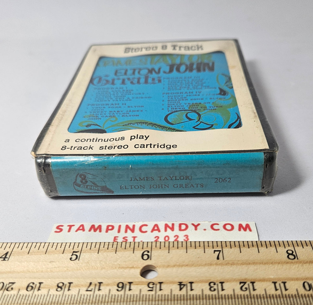 James Taylor / Elton John Greatest Hits Stereo 8 Track Cartridge