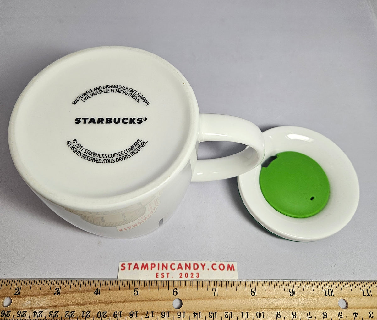 2011 Starbucks - "Chubby" Lidded White Mug