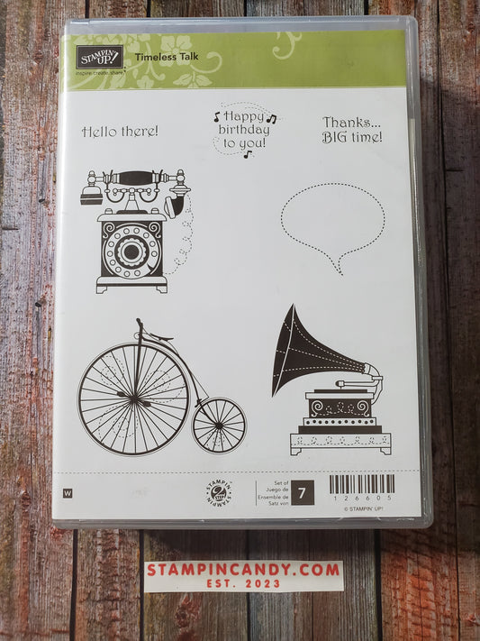 Stampin' UP! "Timeless Talk" Stamp Set (Wood Block)