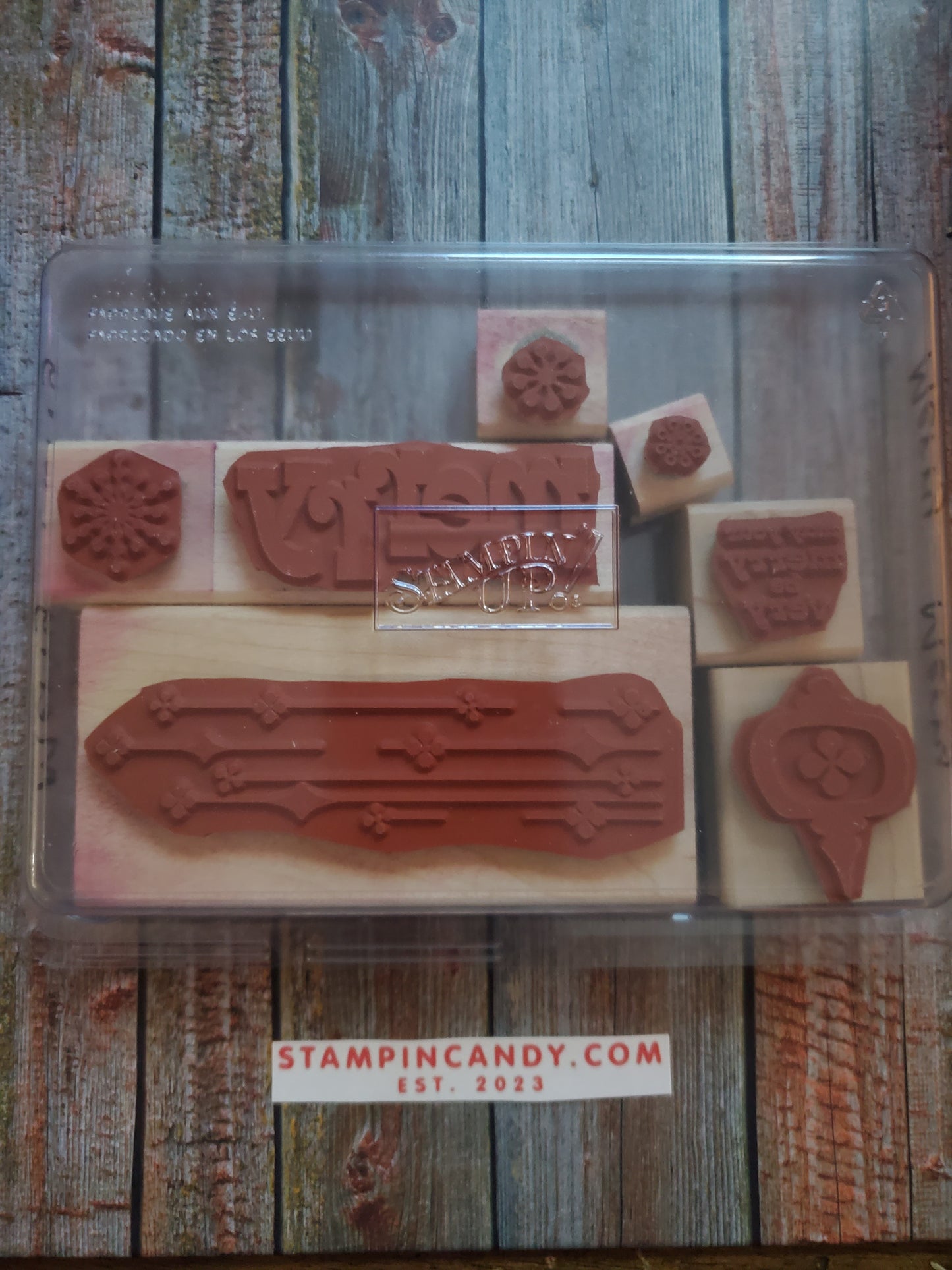 Stampin' UP! "Merry, Merry" Stamp Set (Wood Block)