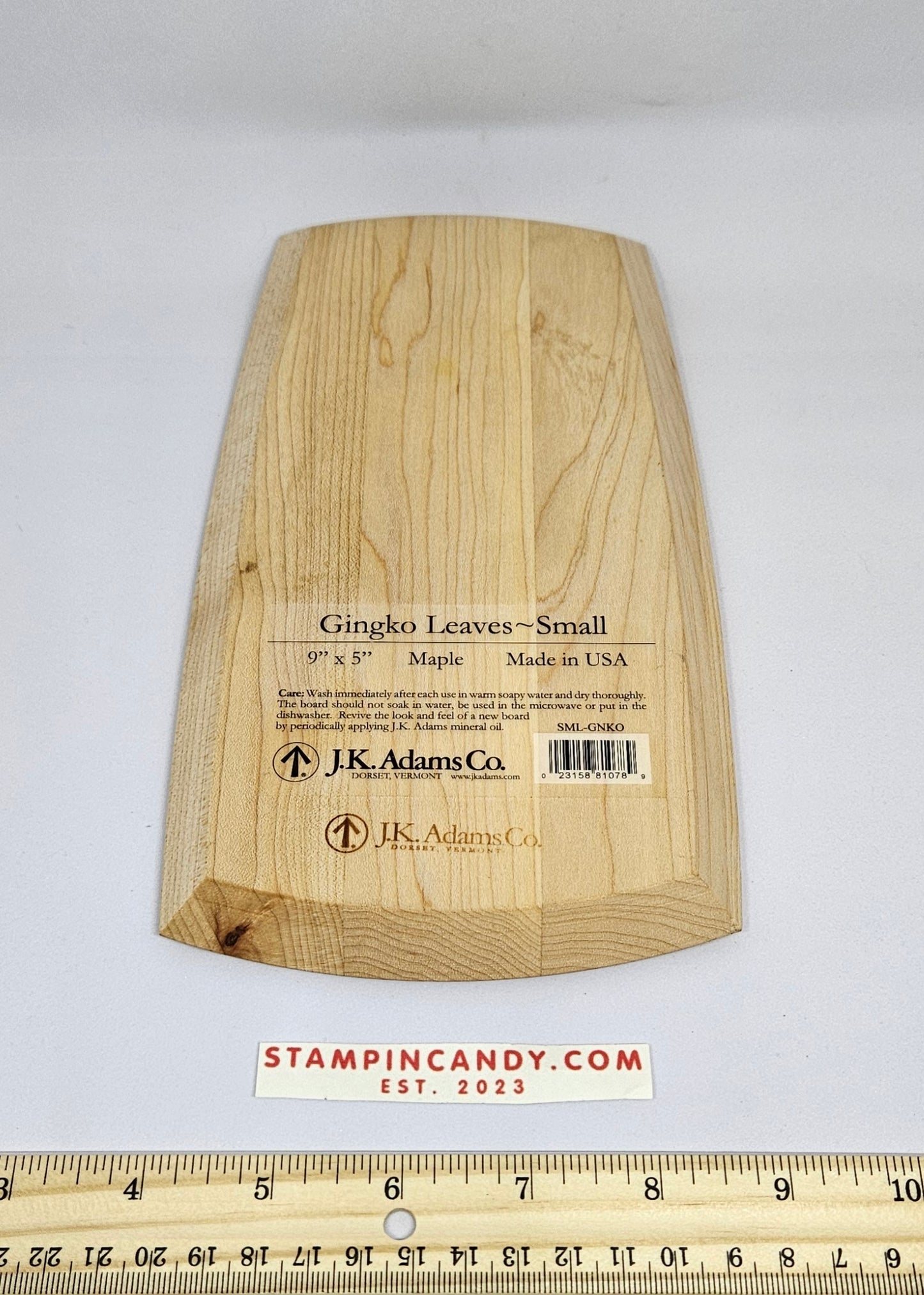 JK Adams Co. - Small Gingko Leaves Cutting Board