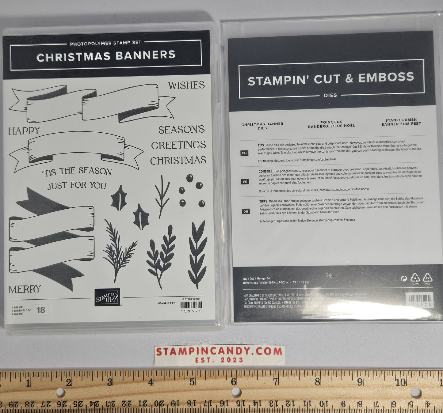 Stampin Up - Christmas Banners with Christmas Banners Dies