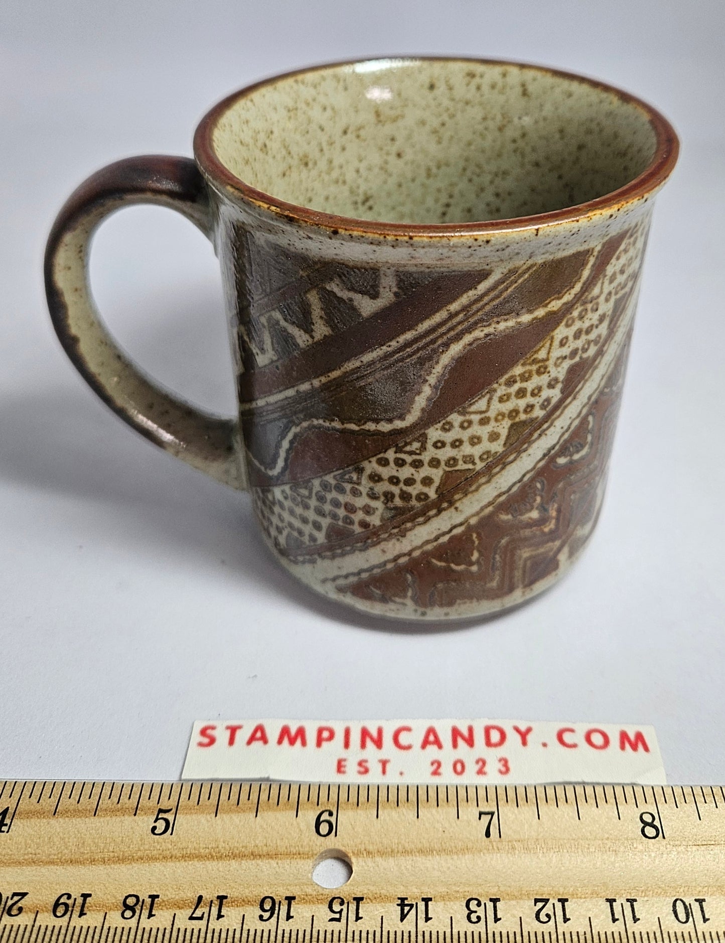Vintage Japanese Brown Stoneware Mug