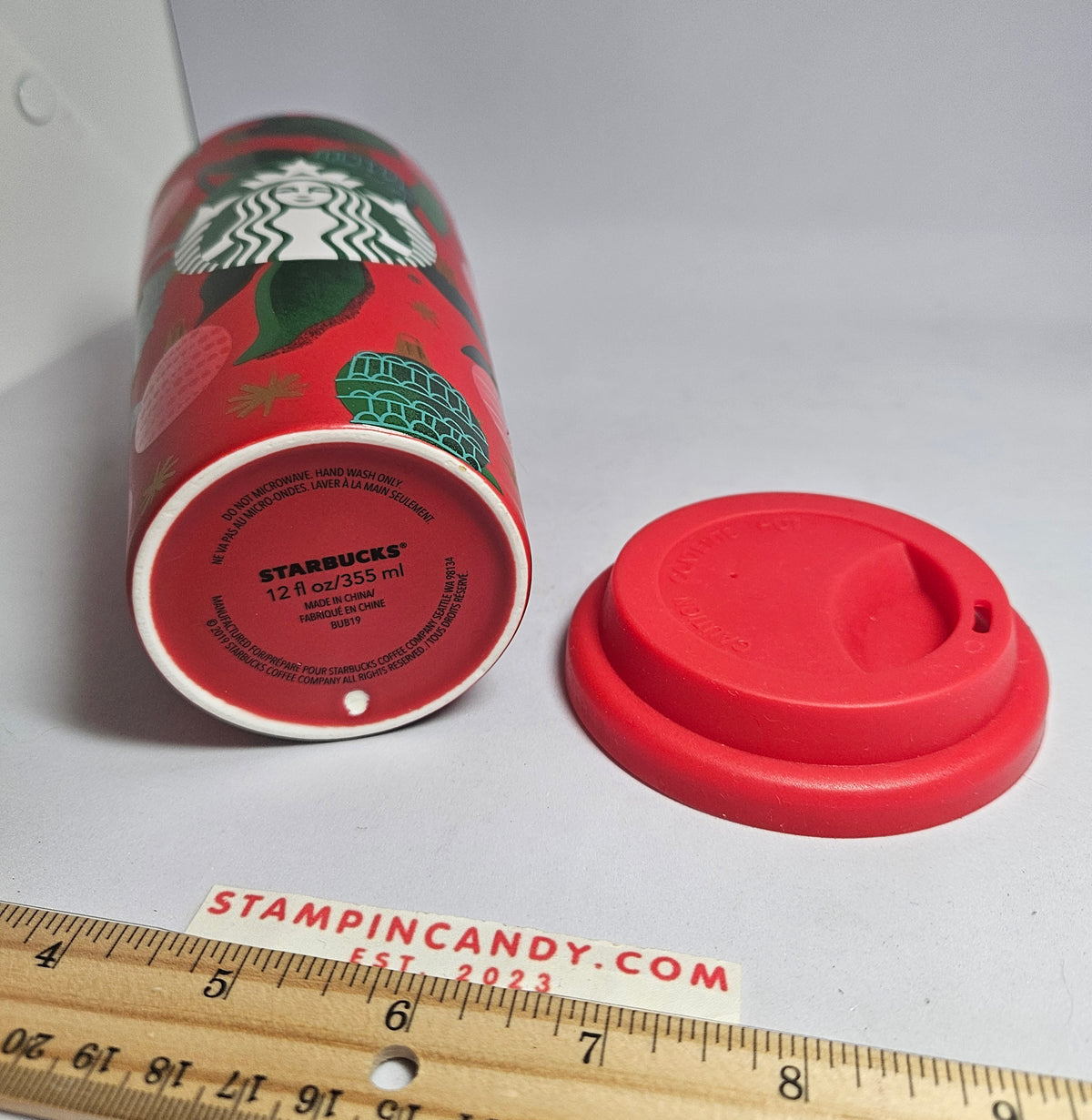 Starbucks 2019 - 12 oz Christmas/Holiday Double-Walled Ceramic Tumbler
