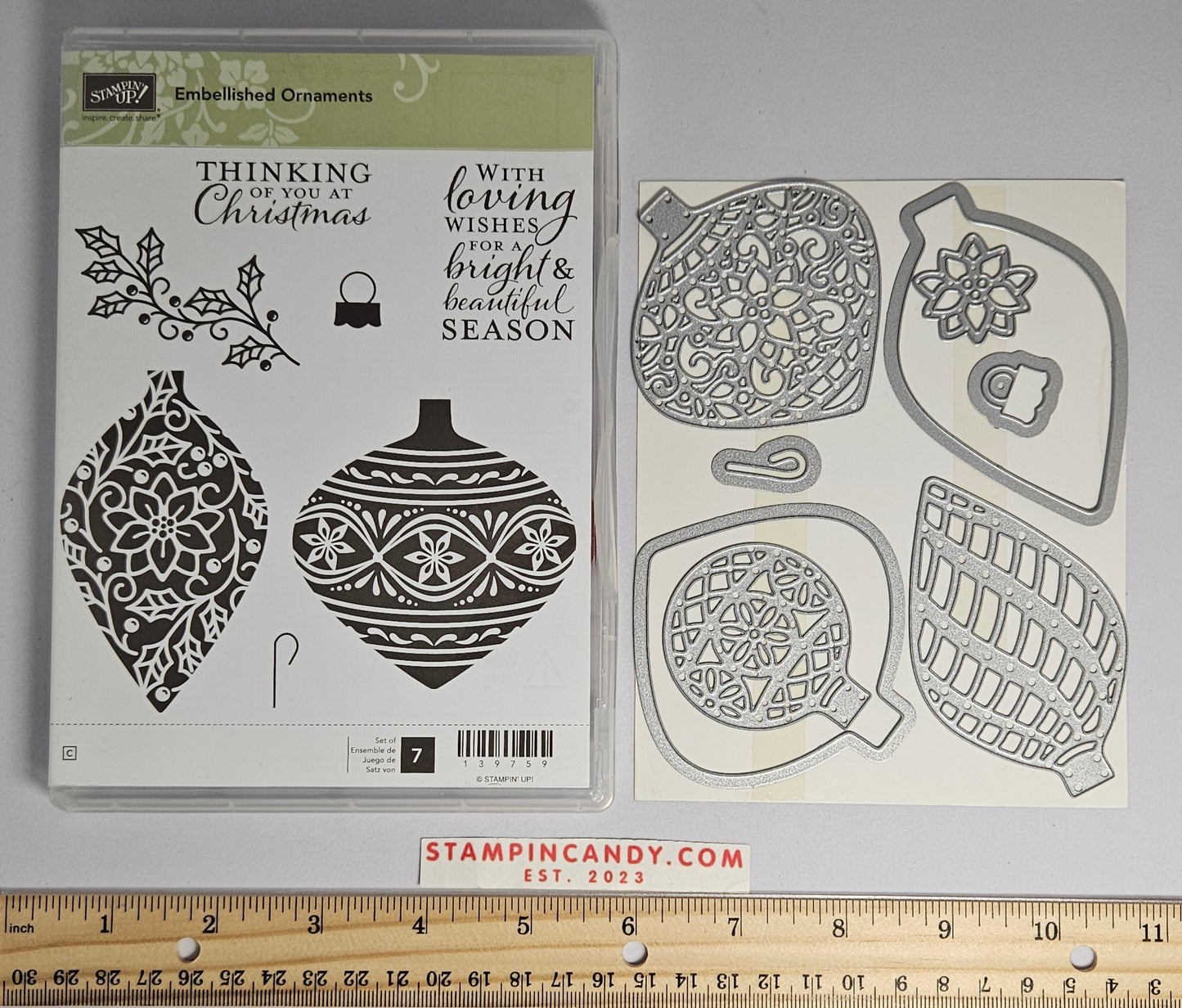 Stampin Up - Embellished Ornaments with Dies