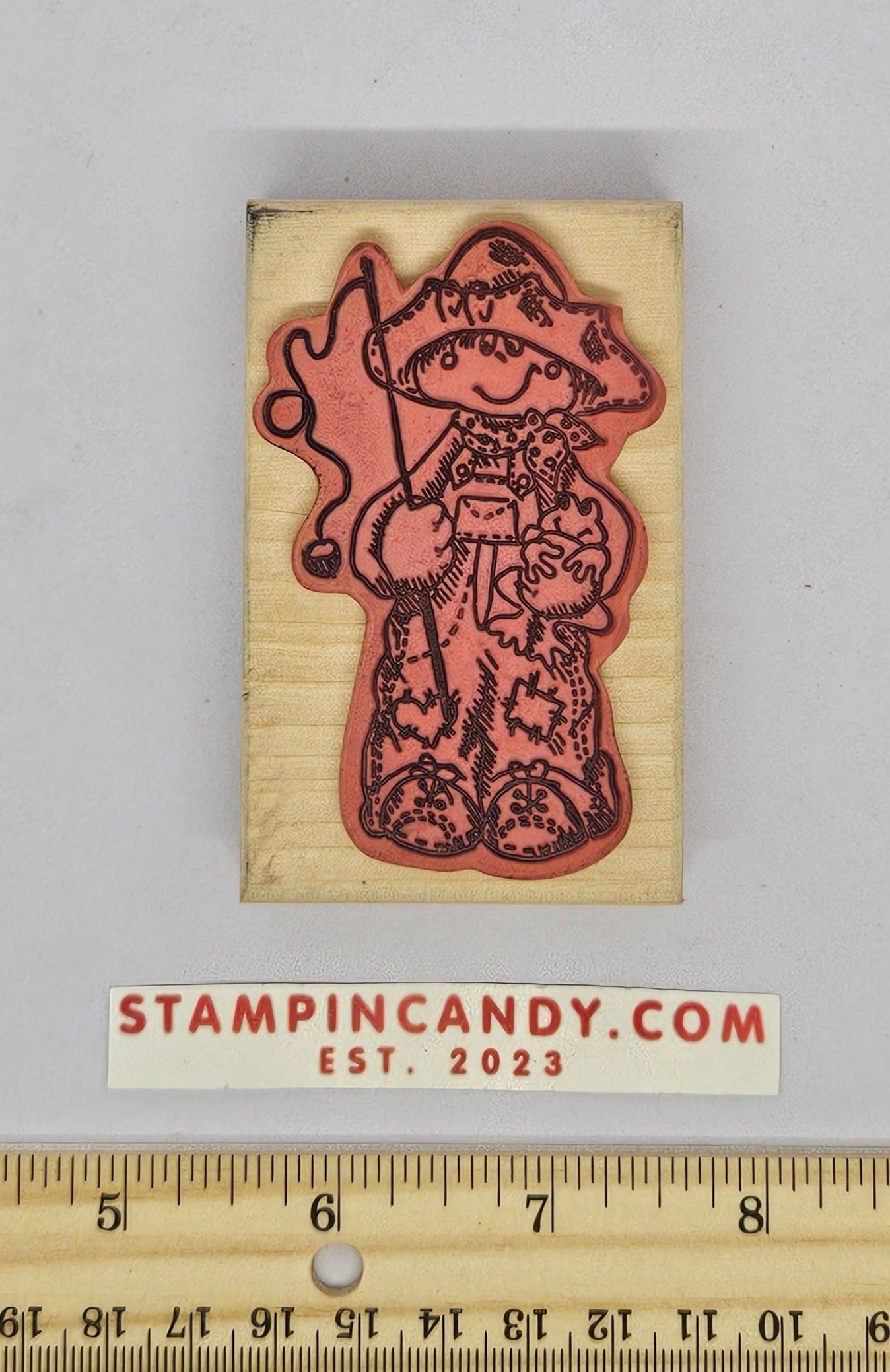 Fisherman / Frog Stamp - Stamp Affair 1995