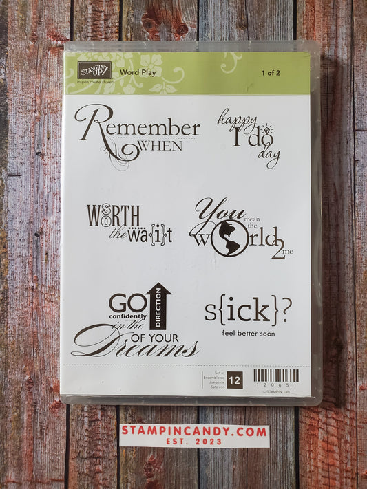 Stampin' UP! "Word Play" Stamp Set (1+2 of 2)