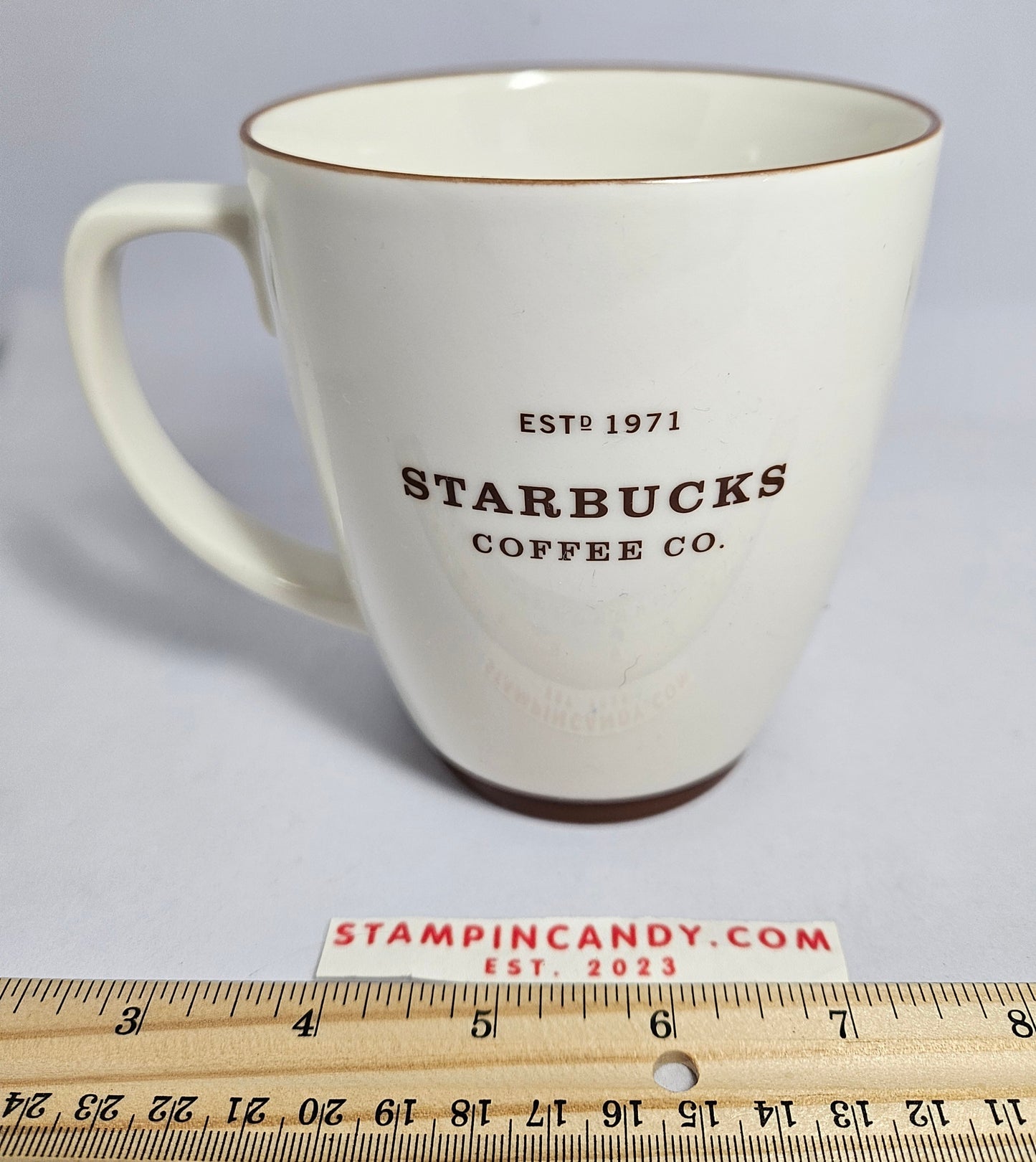 Starbucks - White/Brown Est 1971 - 2006 - 20oz Mug