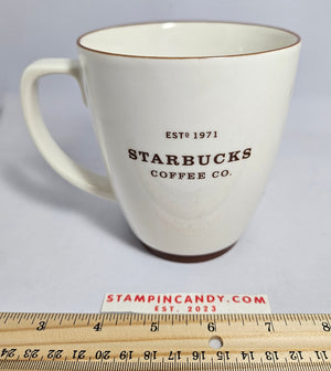 Starbucks - White/Brown Est 1971 - 2006 - 20oz Mug