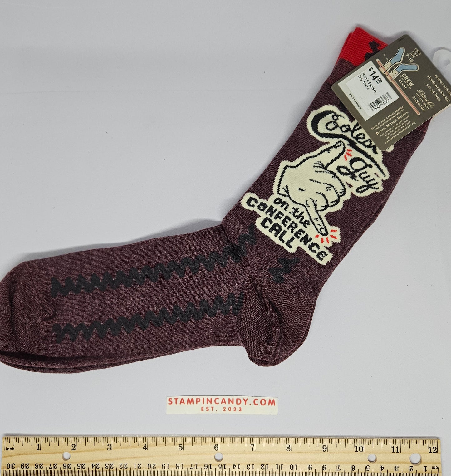 Blue Q Socks - Men's Crew Cut - "Coolest Guy on the Conference Call"