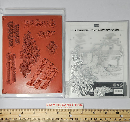 Stampin Up - Peaceful Poinsettias w/ Detailed Poinsettia Dies