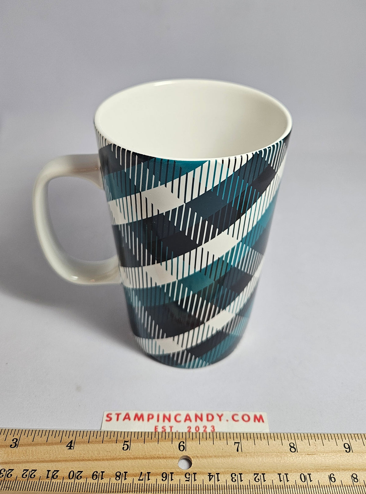 2015 Starbucks - Argyle Blue /Green Plaid Tall 16 oz Mug
