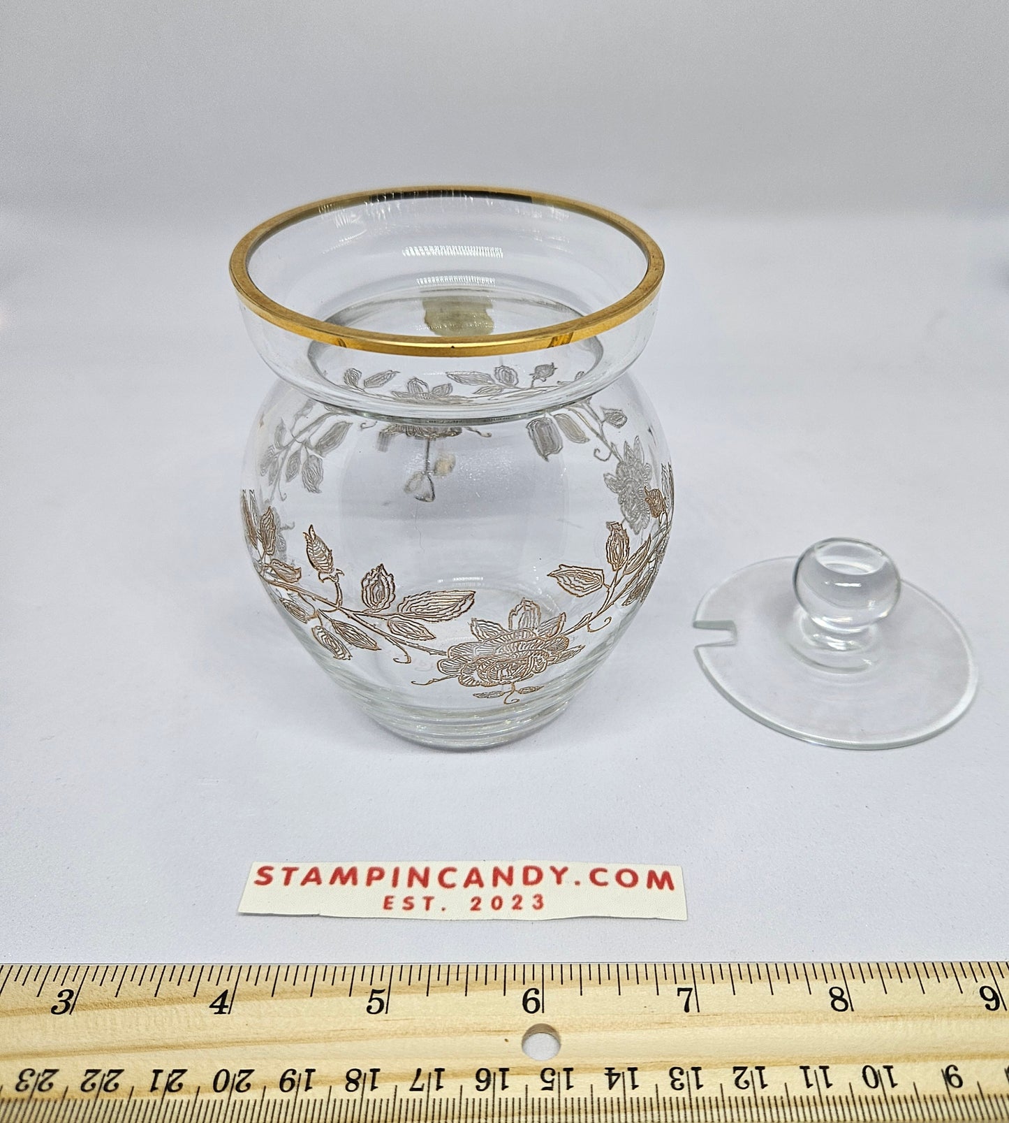 Czechoslovakian Made Crystal Sugar Bowl
