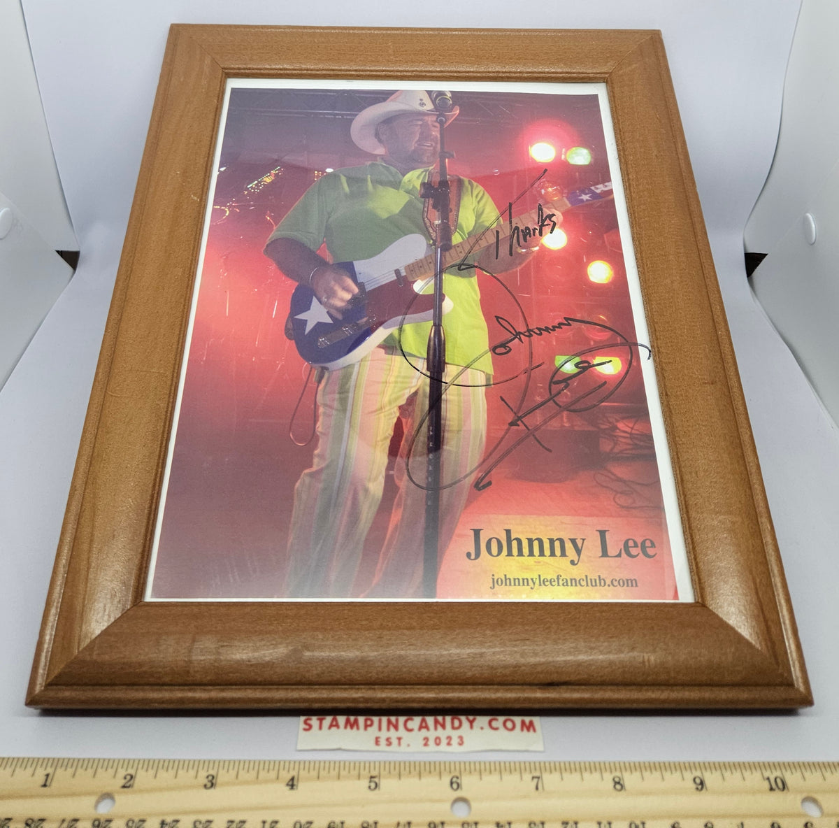 Johnny Lee Autographed/Framed Photograph