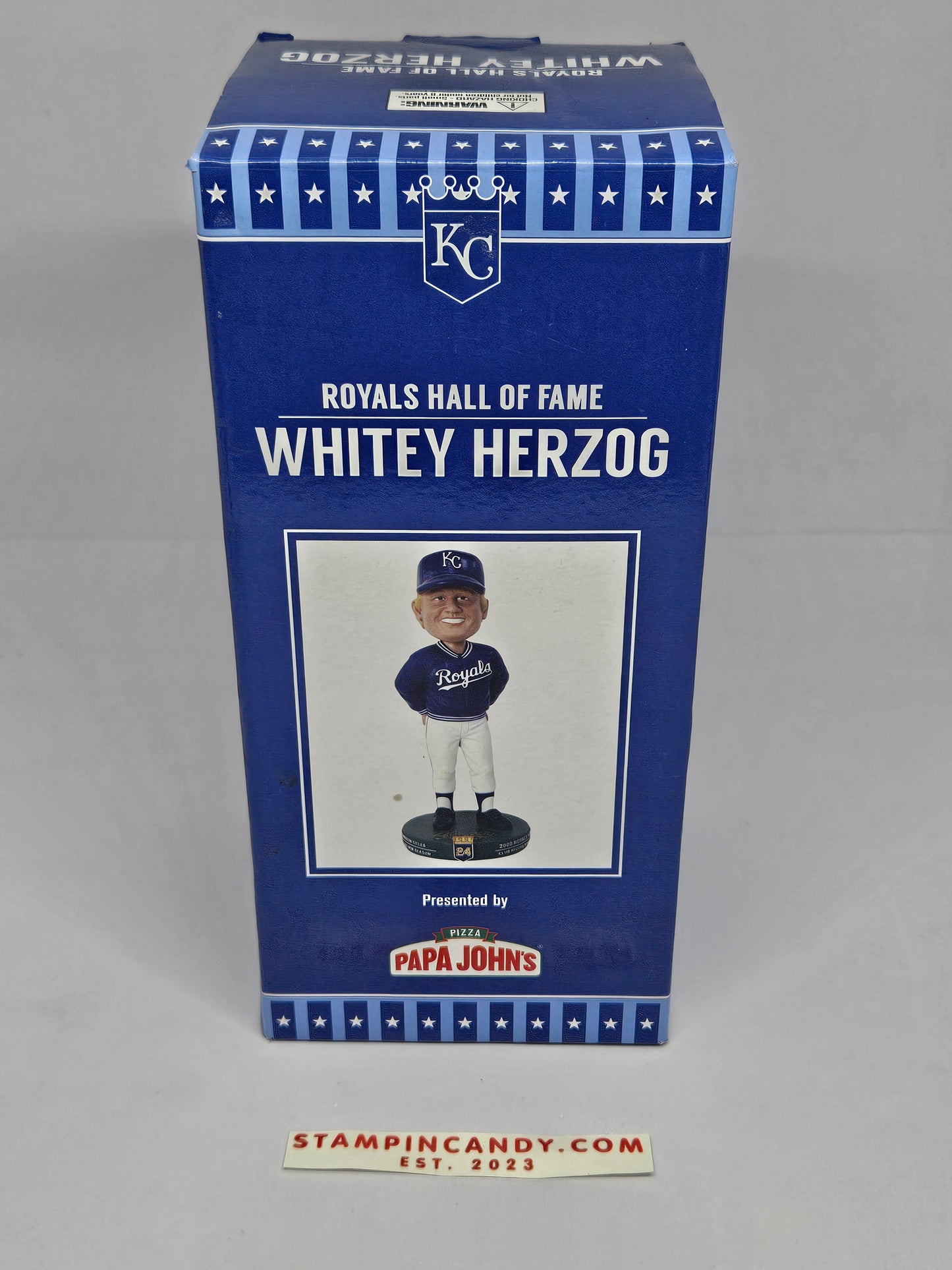 Whitey Herzog Bobblehead - Royals Hall of Fame - By Papa Johns