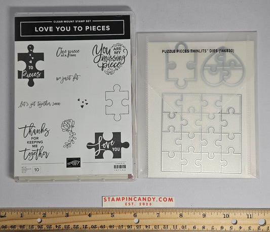 Stampin Up - Love You to Pieces w/ Puzzle Pieces Dies