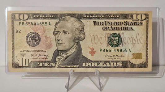 Fancy Serial Number $10 - "PB 65444855 A"