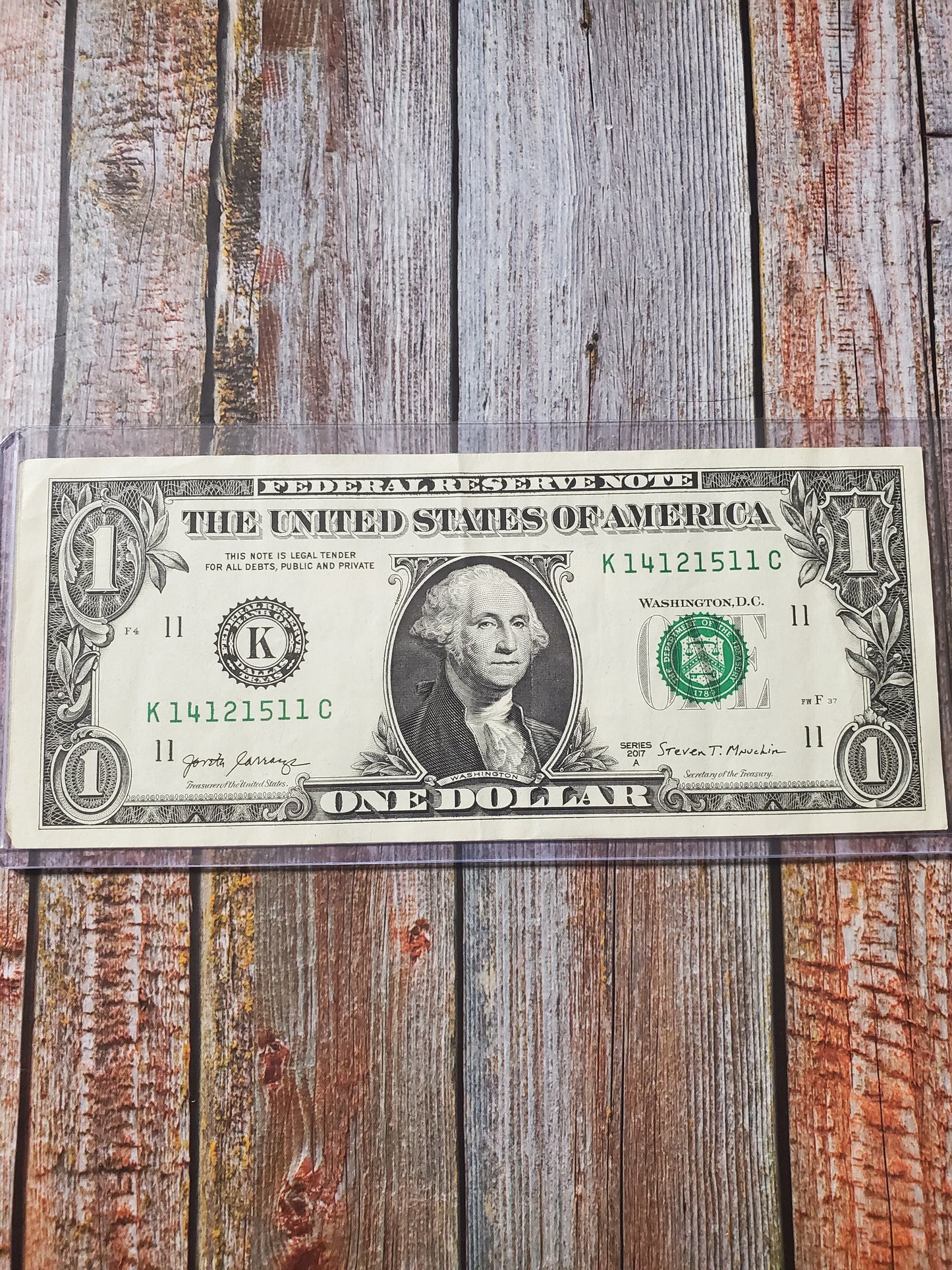 Fancy Serial Number $1 - "K 14121511 C"