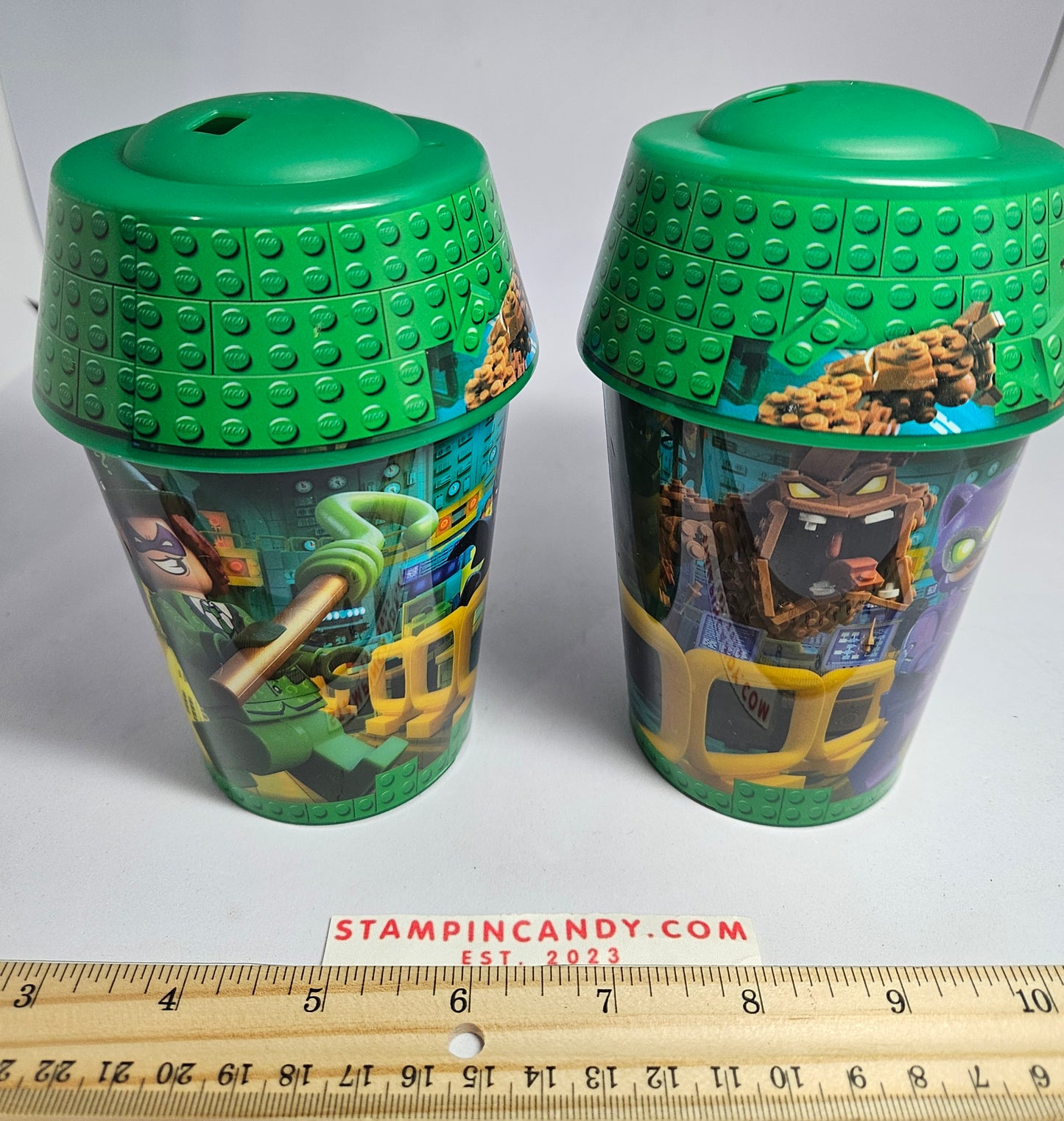 2 LEGO Batman Cups with Lids 2017 McDonald's Happy Meal Toys
