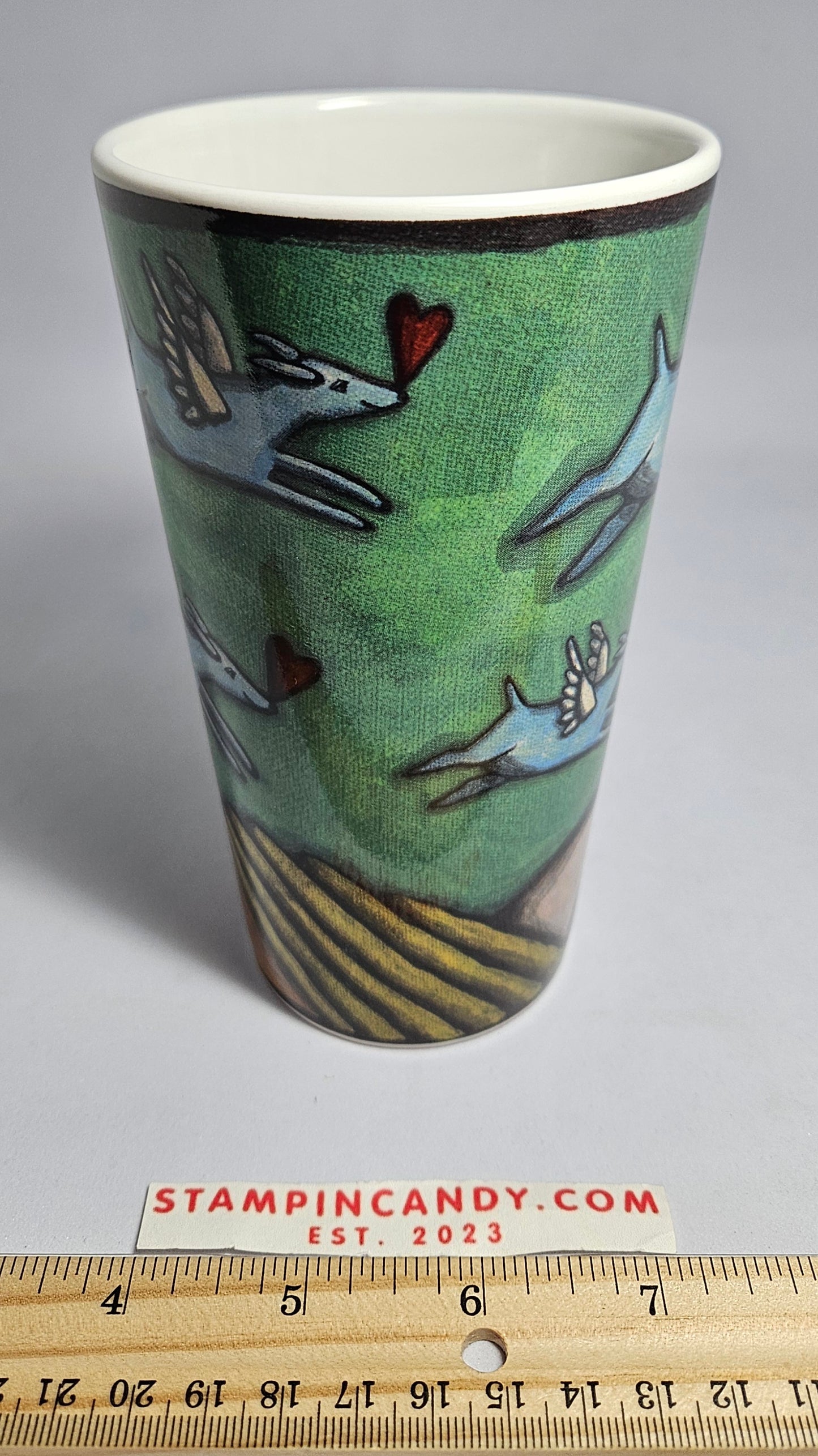 Flight of the Blue Dog - Tall Coffee Mug