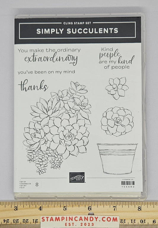 Stampin Up - Simply Succulents with Potted Succulents Dies