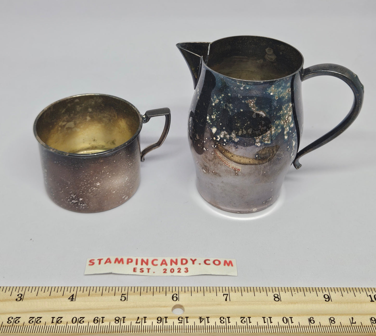 Oneida Silversmiths - Silver Plated Creamer Pitcher with Cup