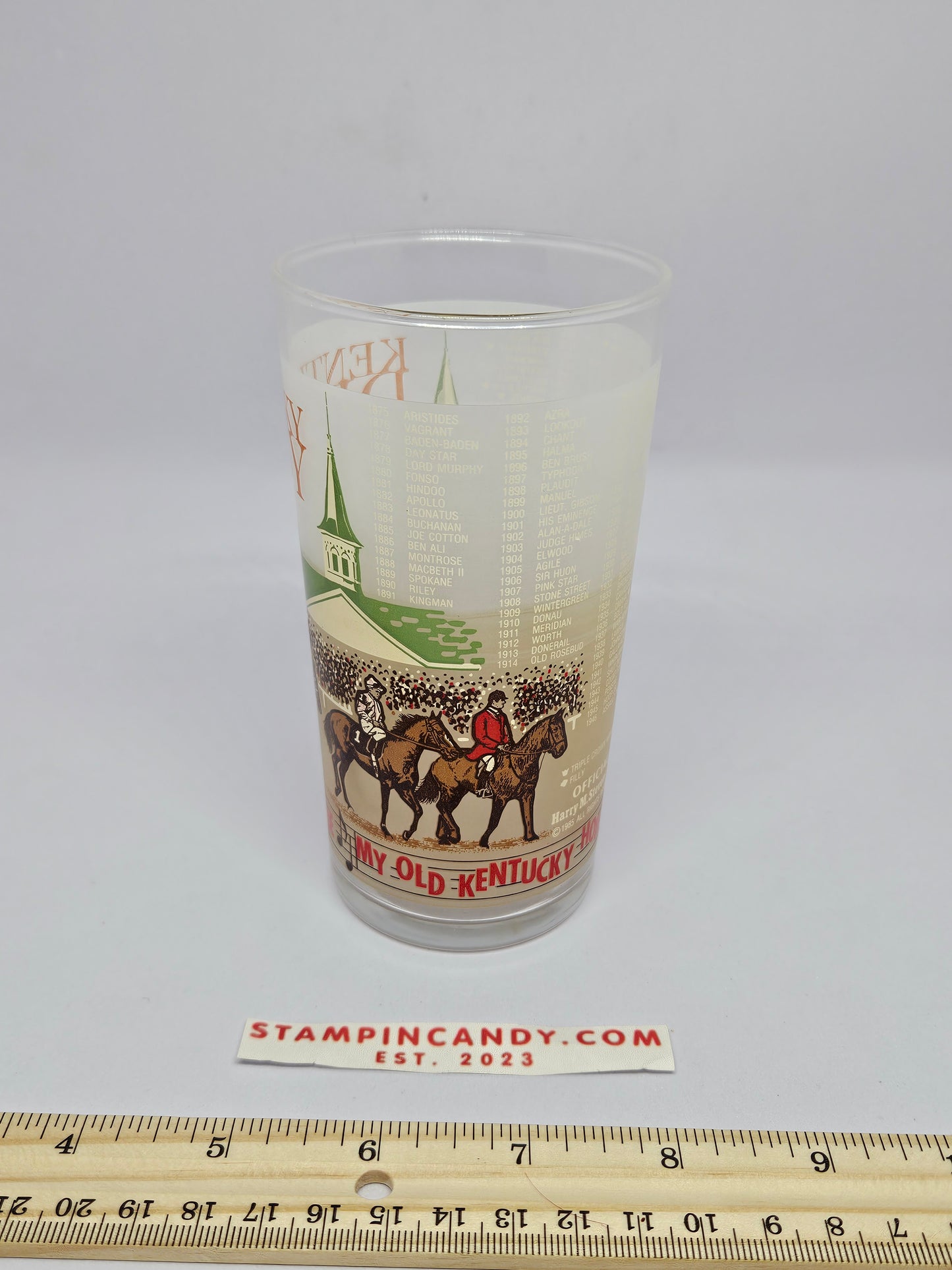 Kentucky Derby 1985 Drinking Glass